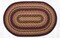 Earth Rugs C-371 Black Cherry / Chocolate / Cream Oval Braided Rug 20" x 30"